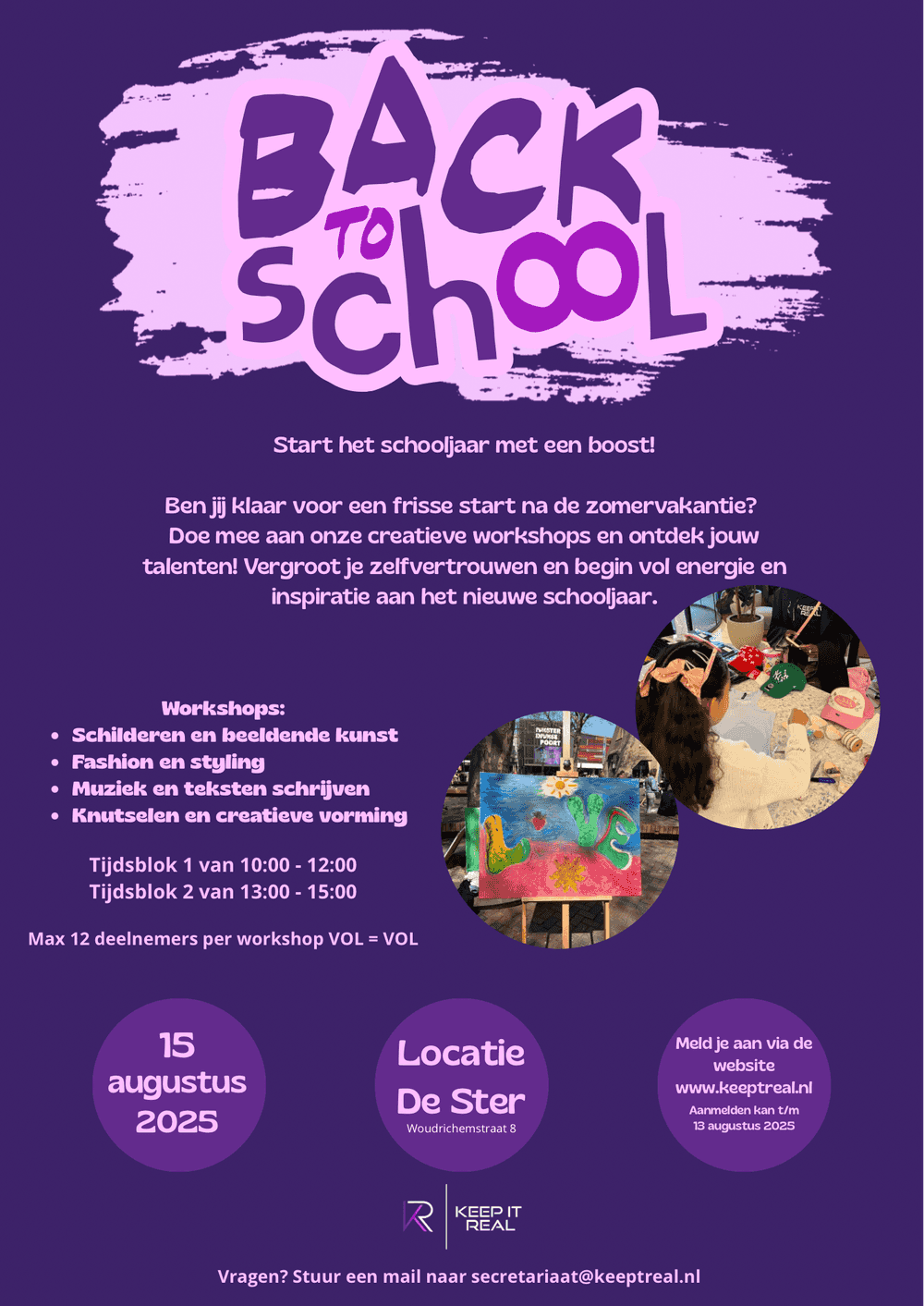Back to School - Vrijdag 15 augustus 2025 @ De Ster, Woudrichemstraat 8 in Amsterdam